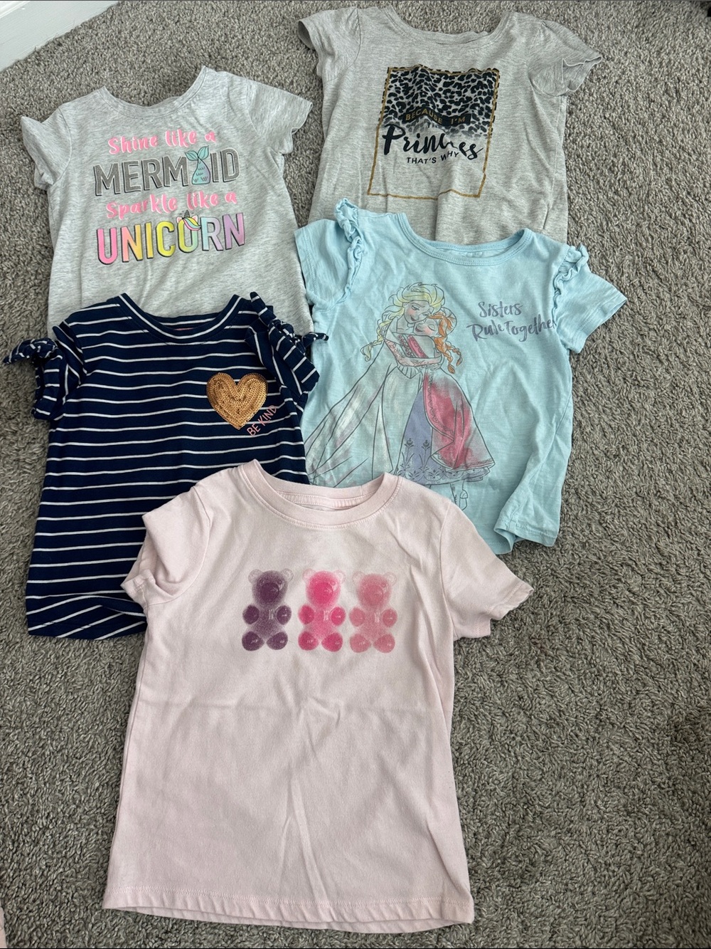 Kids Pink Teddy Graphic Tee - Unbranded